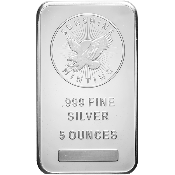 FINE MINT 5トロイオンス シルバー バー 純銀 FINE MINT 5トロイオンス シルバー バー 純銀 5 Oz Silver Bar - Any
