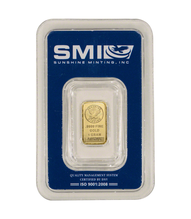 1 GRAM GOLD BAR SUNSHINE