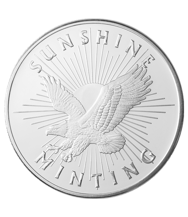 1 OZ SILVER ROUND SUNSHINE
