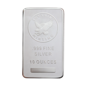 10 OZ SILVER BAR VARIOUS BRANDS
