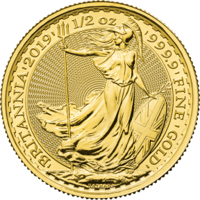 1/2 OZ GREAT BRITAIN GOLD BRITANNIA