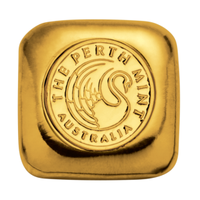 1 OZ GOLD BAR PERTH SQUARE CAST