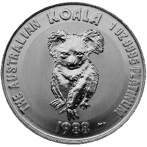 1 OZ AUSTRALIAN PLATINUM KOALA