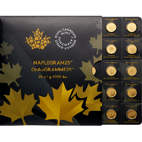 25 GRAM GOLD MAPLEGRAM