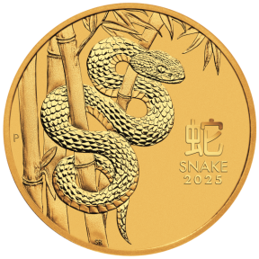 2025 1/20 OZ PERTH MINT GOLD SNAKE (LUNAR SERIES)