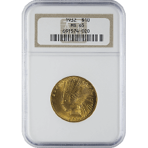 $10 U.S. GOLD INDIAN NGC65
