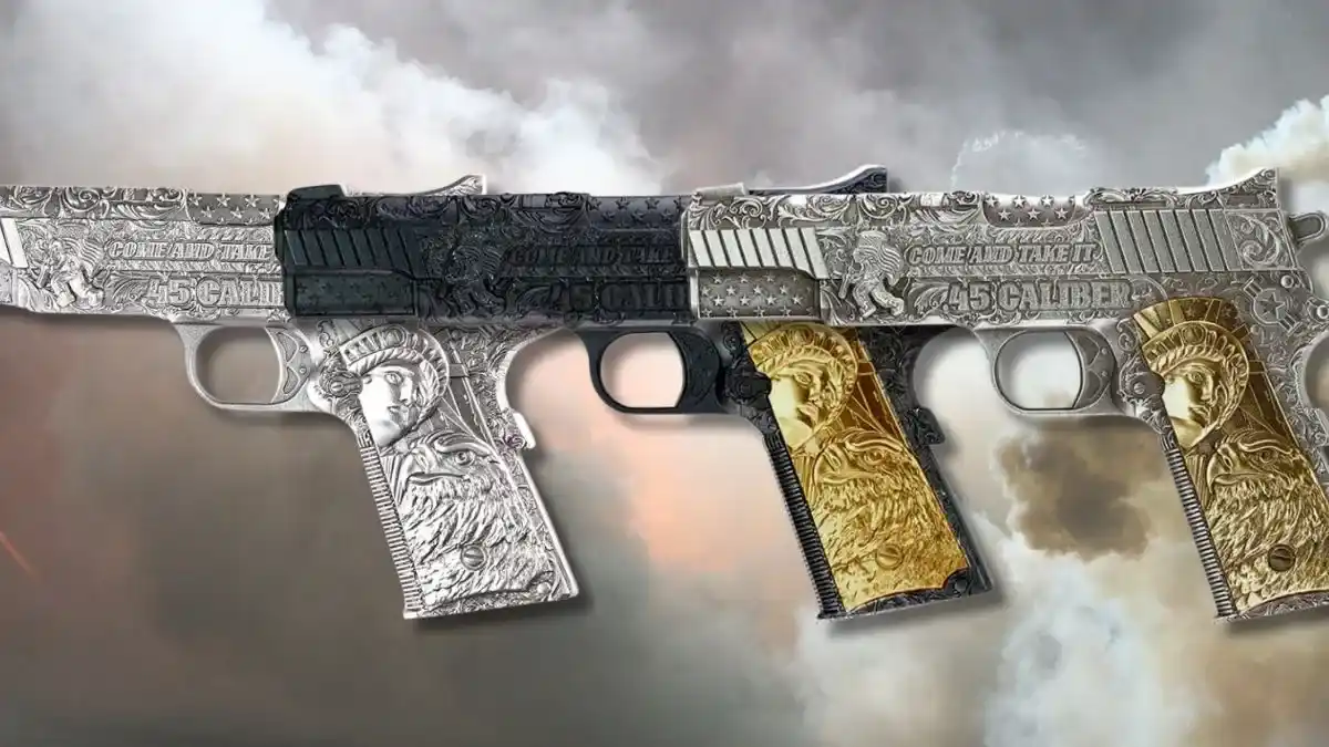 Precision Meets Art: Collectible Handgun-Shaped Coins from Bullion Exchanges' Exclusive 'Weapons of War' Series.
