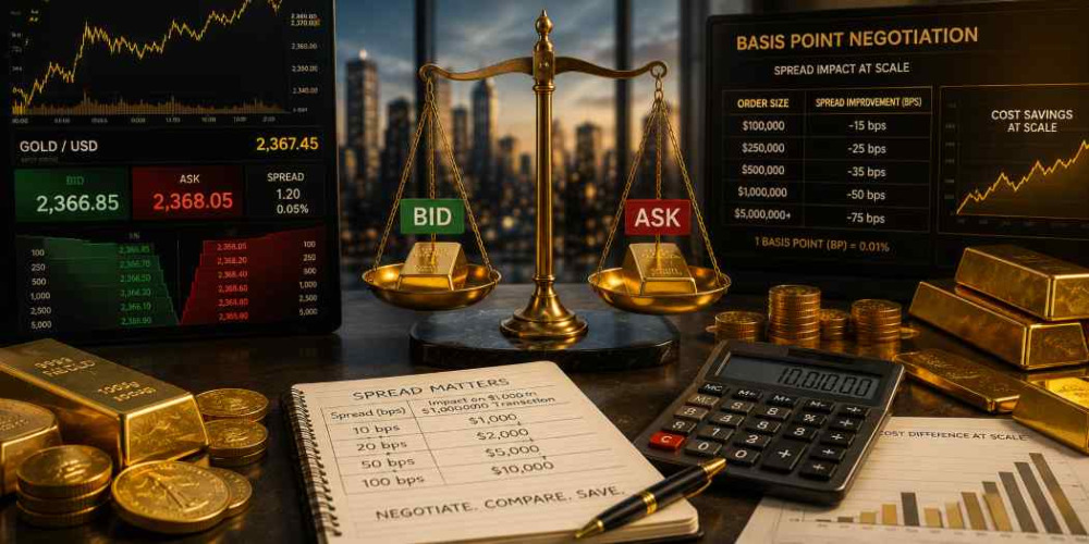 Gold Spread at Scale: Why Pennies Matter in Bullion