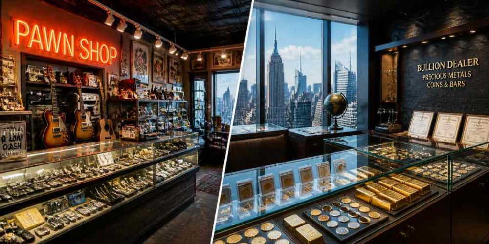NYC Pawn Shops vs Bullion Dealers: What's the Difference?